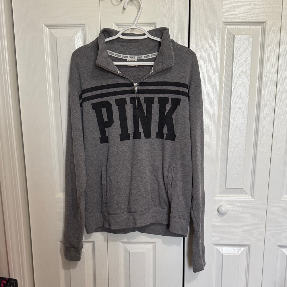 Victoria's Secret Gray Half-Zip Jacket